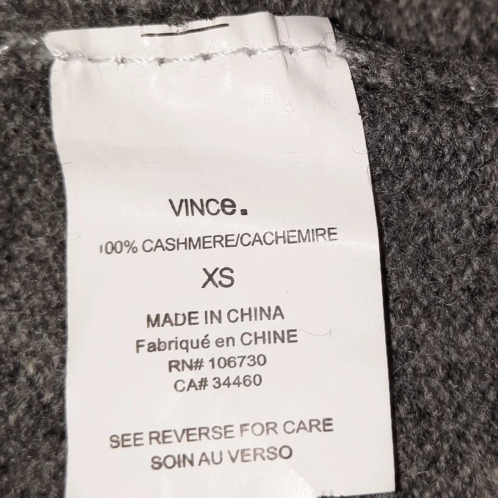 VINCE Cashmere Jewel Neck Tunic Sweater Sleeveless Grey Gray Soft Sz XS - Picture 10 of 12